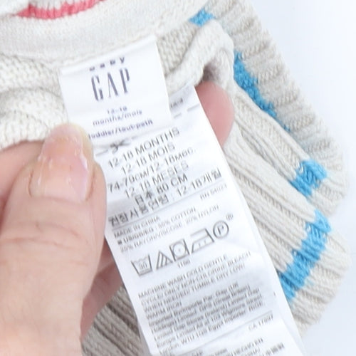 Gap Girls Ivory Rainbow Pullover Jumper 2 Years