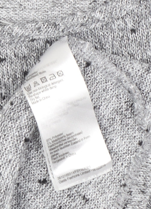 Oasis Grey Women's Long Sleeve Pullover Jumper Size S