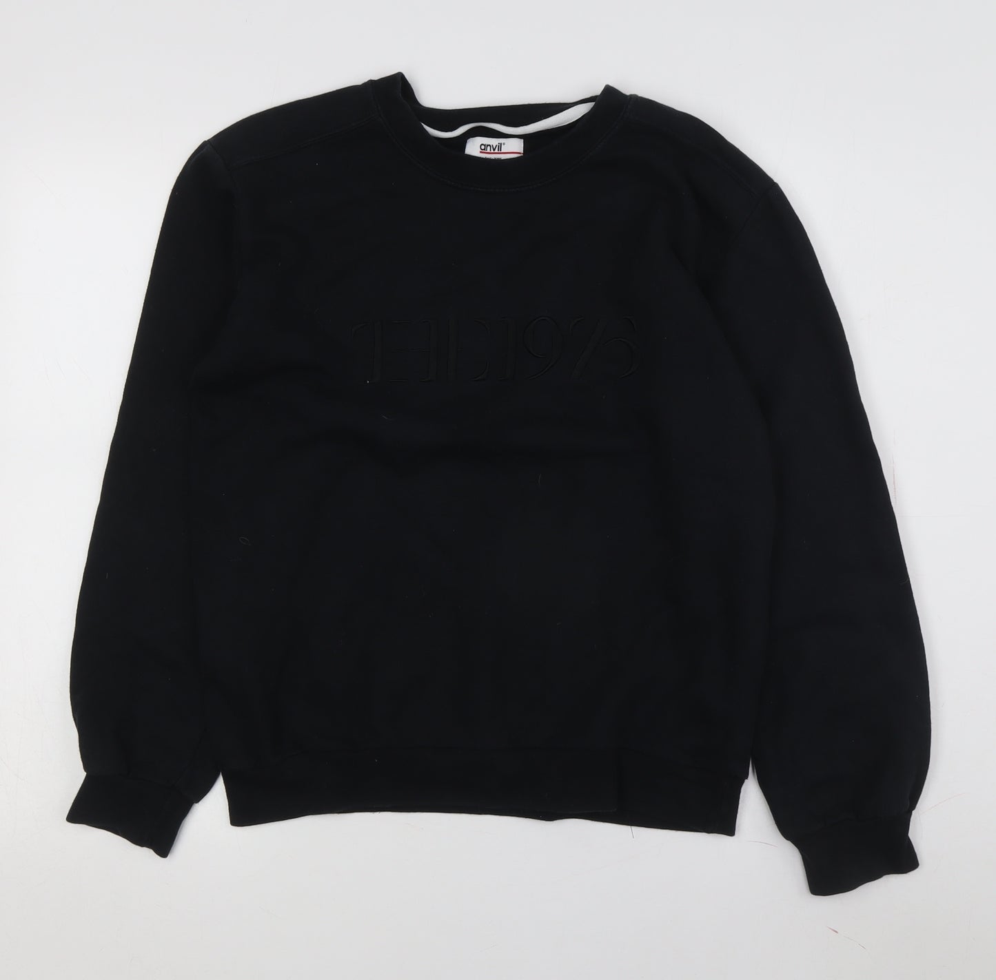 Anvil Men’s Black Fleece Sweatshirt Small Pullover