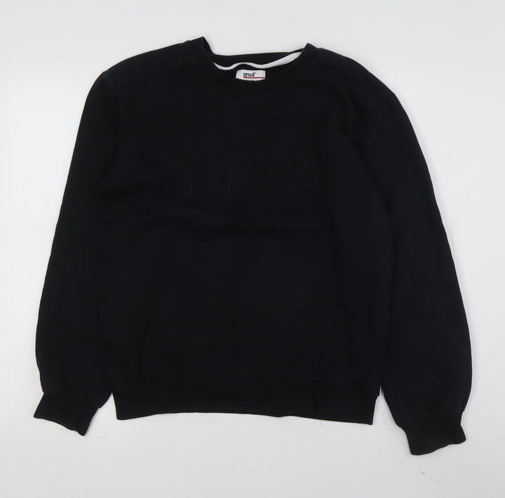 Anvil Men’s Black Fleece Sweatshirt Small Pullover