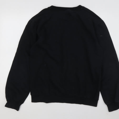 Anvil Men’s Black Fleece Sweatshirt Small Pullover