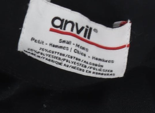 Anvil Men’s Black Fleece Sweatshirt Small Pullover