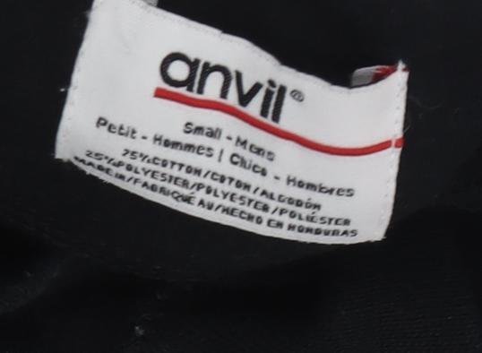 Anvil Men’s Black Fleece Sweatshirt Small Pullover