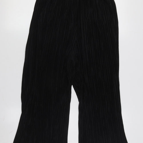 Red Herring Women's Black Wide-Leg Trousers Size 10