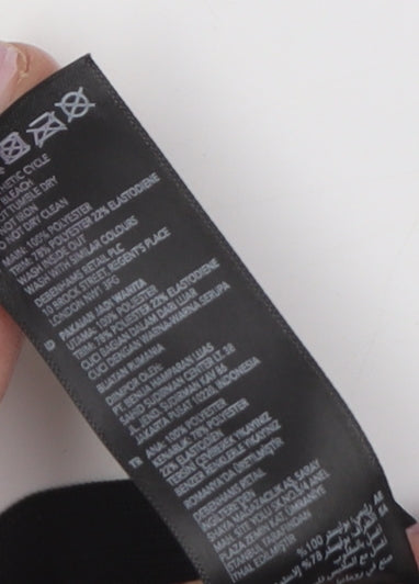 Red Herring Women's Black Wide-Leg Trousers Size 10