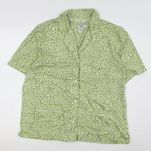 DKNY Women's Green Animal Print Pyjama Top, Size M