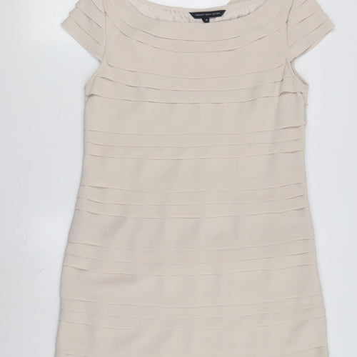French Connection Women's Beige Sheath Dress Size 14