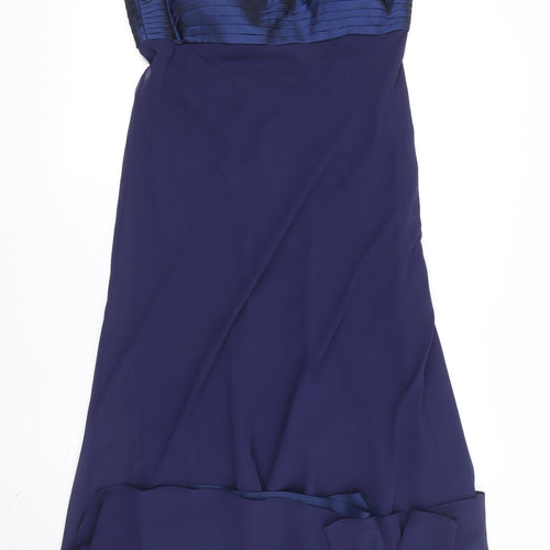 Debenhams Women's Blue One Shoulder A-Line Dress