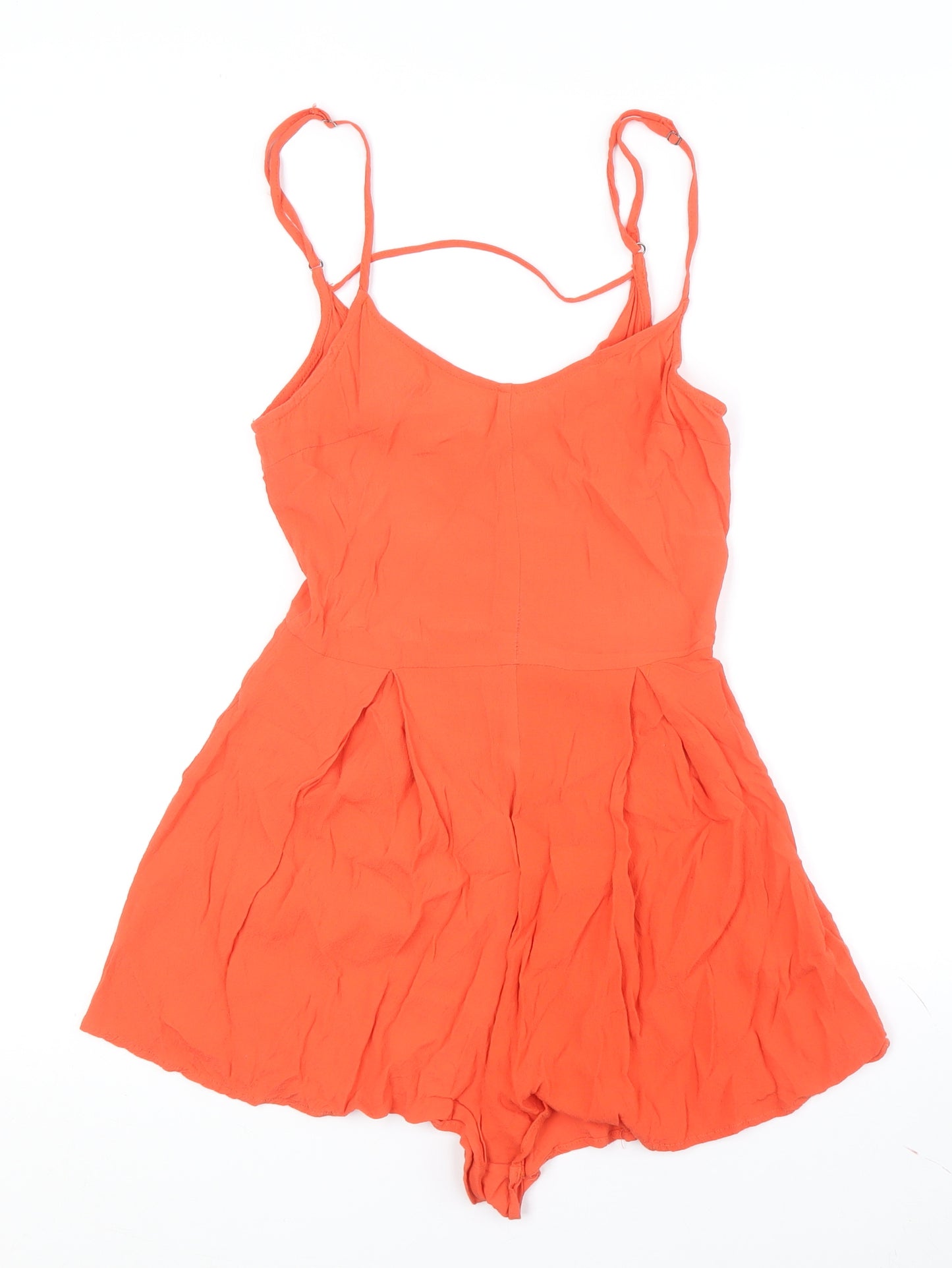 MINKPINK Women's Orange XS V-Neck Playsuit