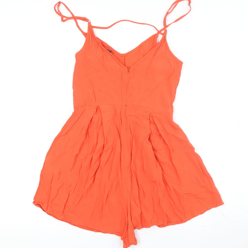 MINKPINK Women's Orange XS V-Neck Playsuit