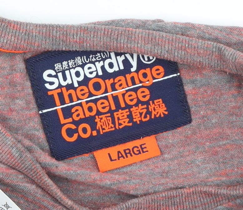 Superdry Men's Grey Large Crew Neck T-Shirt