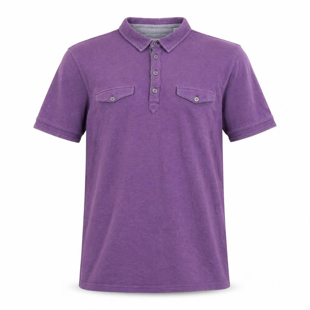 Ted Baker Men's Purple Polo Shirt Size L, Button Style