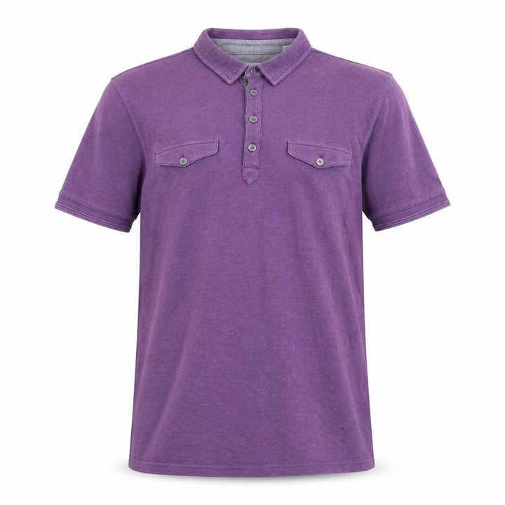 Ted Baker Men's Purple Polo Shirt Size L, Button Style