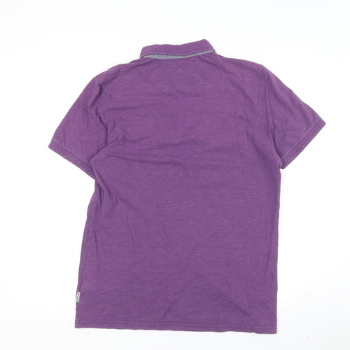 Ted Baker Men's Purple Polo Shirt Size L, Button Style