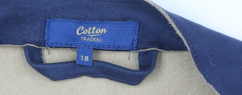 Cotton Traders Women's Blue Floral Jacket Size 18