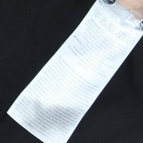 Brave Soul Women's Black Trousers, M, Button Closure