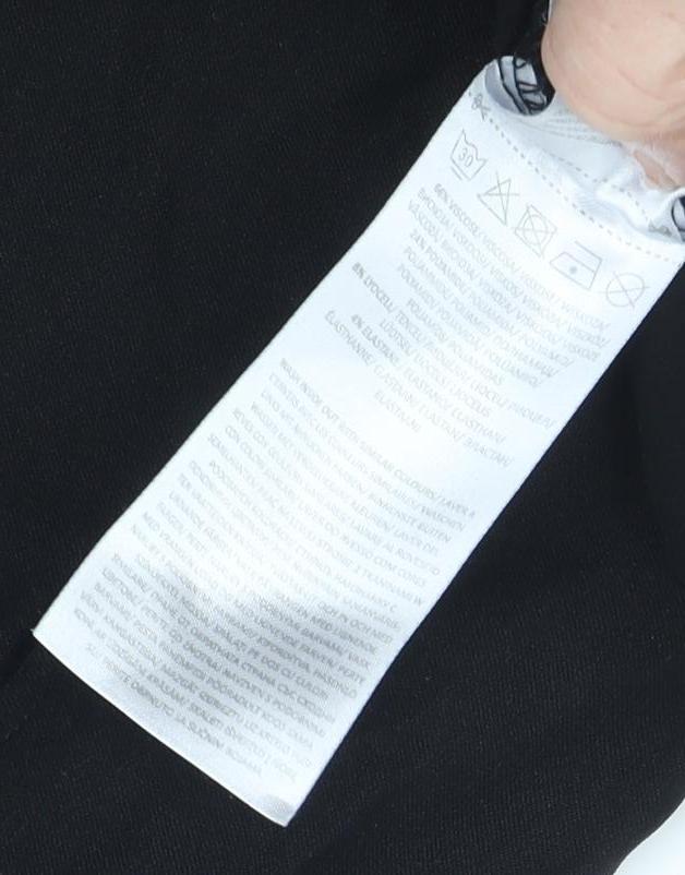 Brave Soul Women's Black Trousers, M, Button Closure