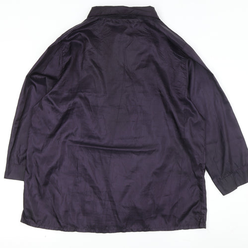 Dash Women's Purple Embroidered Tunic Blouse Size 18