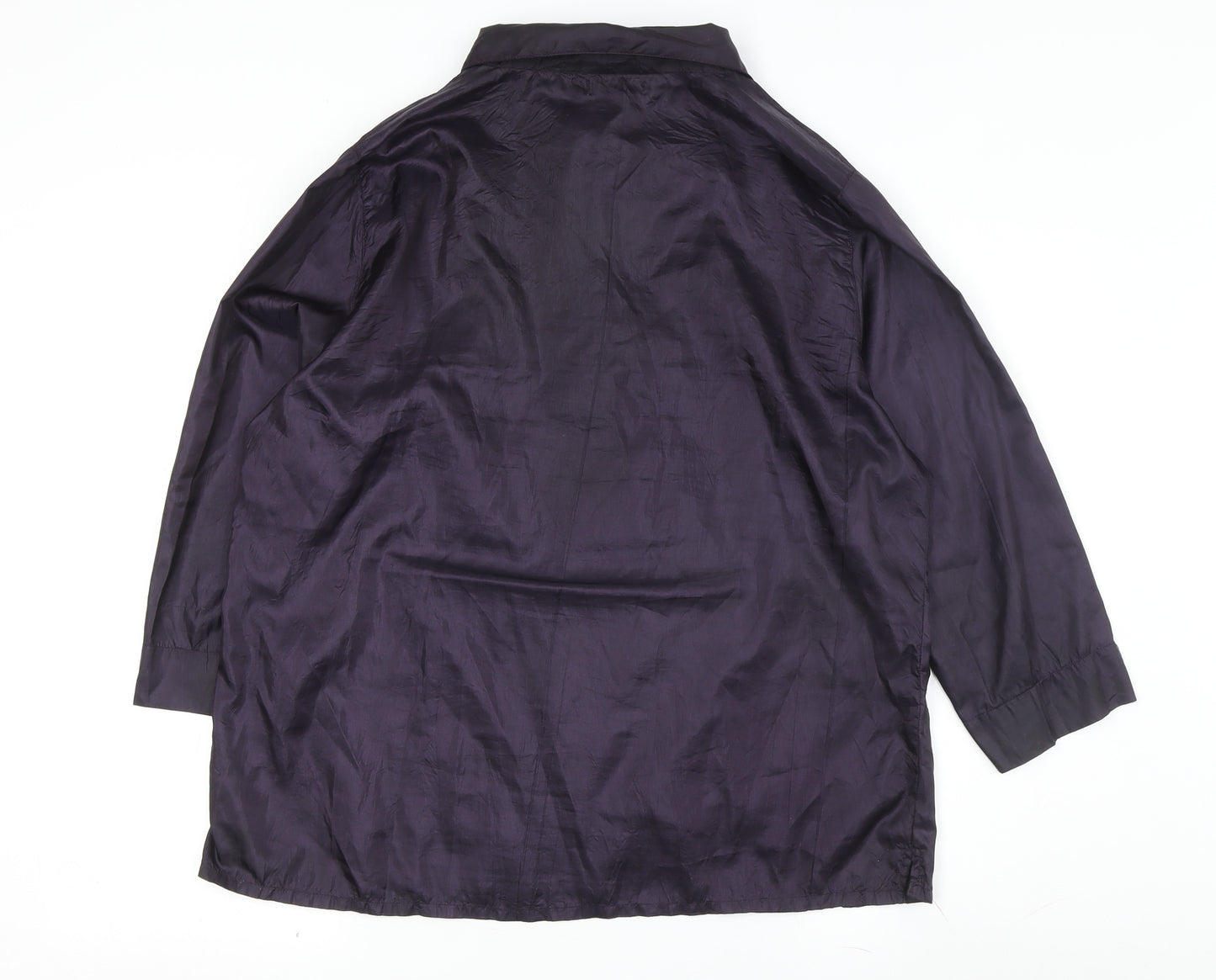 Dash Women's Purple Embroidered Tunic Blouse Size 18