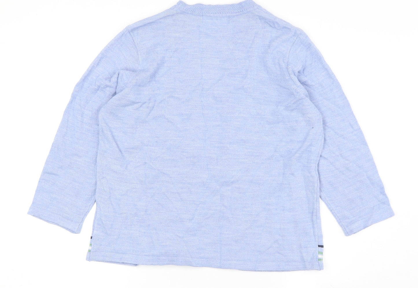 Honor Millburn Women's Blue Cardigan M Striped Acrylic