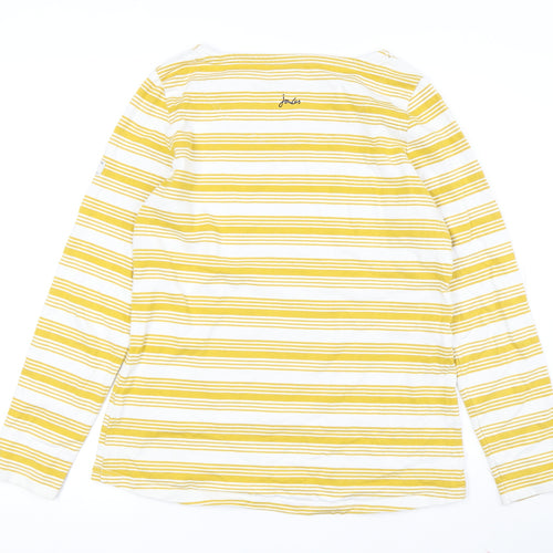 Joules Women's Yellow Striped L/S T-Shirt Size 12