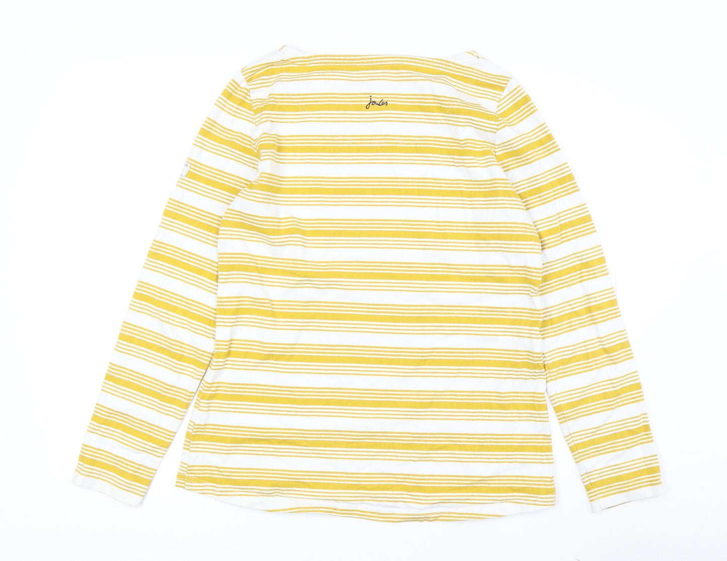 Joules Women's Yellow Striped L/S T-Shirt Size 12