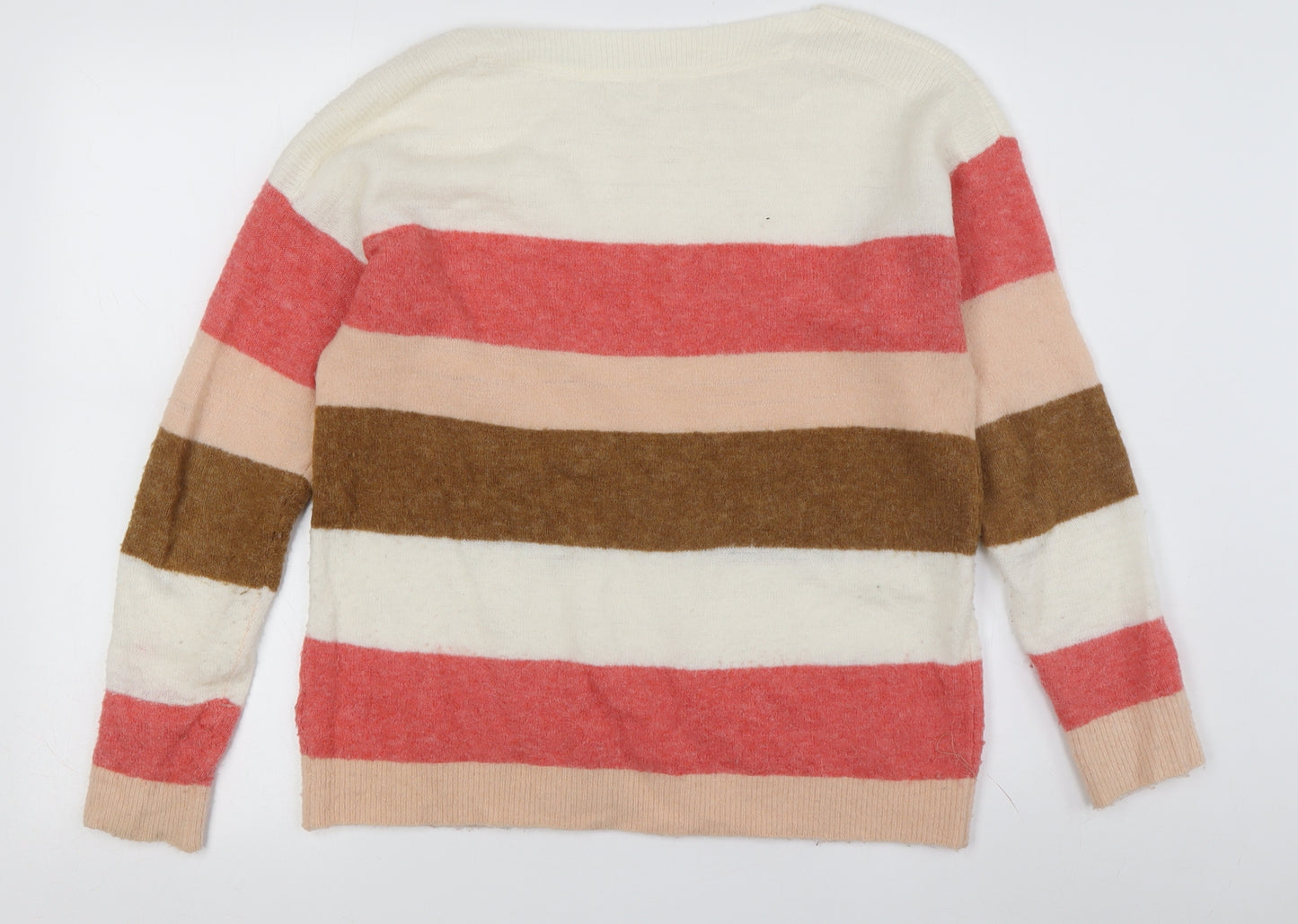 Fat Face Women's Multicoloured Striped Pullover Jumper Size 10
