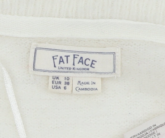 Fat Face Women's Multicoloured Striped Pullover Jumper Size 10