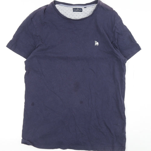 Spitalfields Men’s Blue Large Crew Neck T-Shirt
