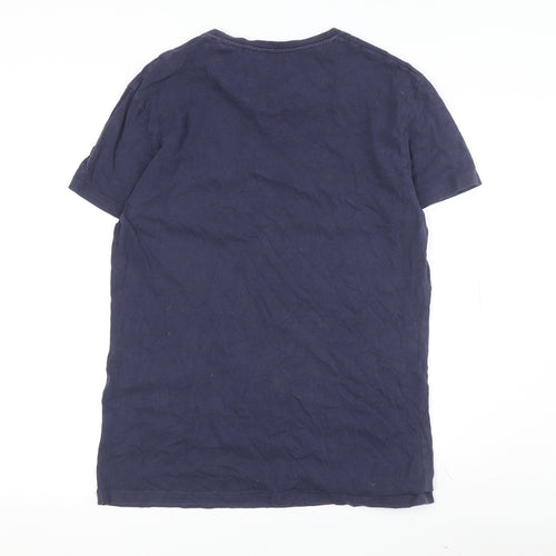 Spitalfields Men’s Blue Large Crew Neck T-Shirt