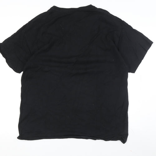Champion Men's Black Logo T-Shirt - Size L
