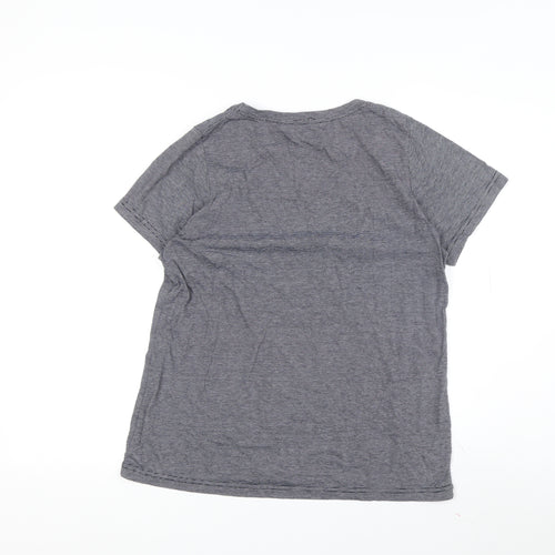 Isle Grey Floral T-Shirt for Women - Size M, Casual Wear
