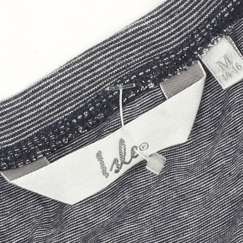 Isle Grey Floral T-Shirt for Women - Size M, Casual Wear