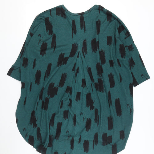 Apricot Women's Green Geometric T-Shirt Size 16
