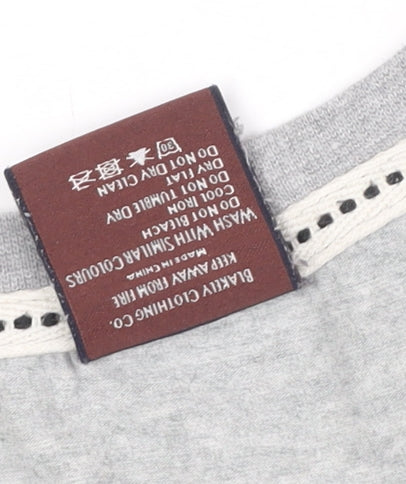 Blakely Men's Grey Cotton Logo T-Shirt M