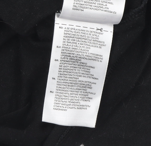 Adidas Women's Black Cropped T-Shirt Size 8