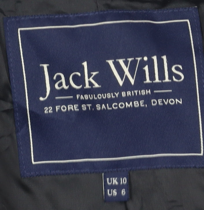 Jack Wills Women's Black Trench Coat Size 10