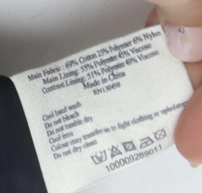 Jack Wills Women's Black Trench Coat Size 10