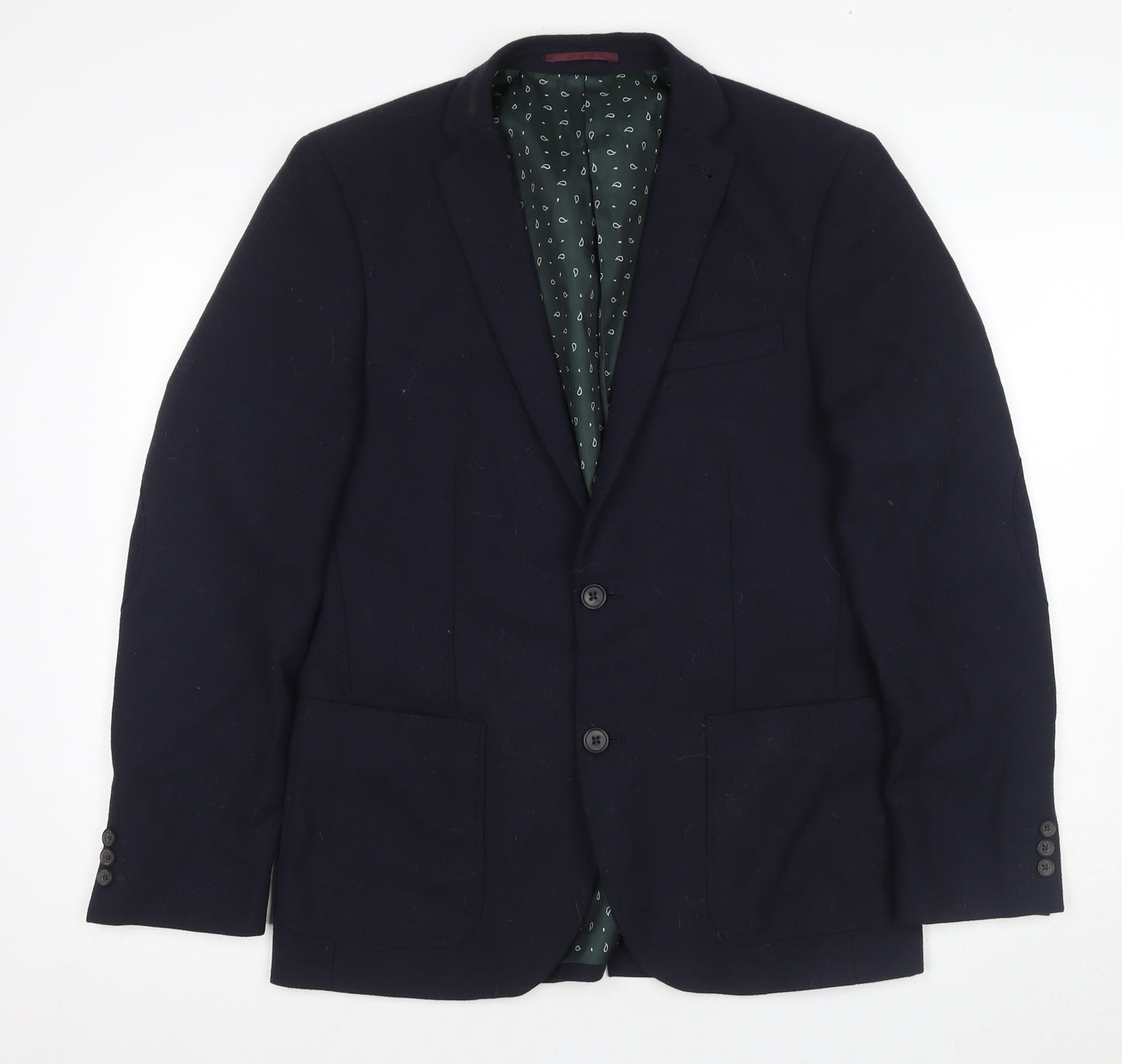 Next Men's Blue Slim Fit Blazer, Size 40R, Business