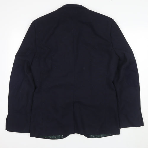 Next Men's Blue Slim Fit Blazer, Size 40R, Business