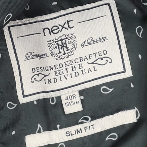 Next Men's Blue Slim Fit Blazer, Size 40R, Business