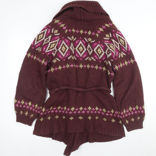 Monsoon Women's Brown Fair Isle Cardigan M