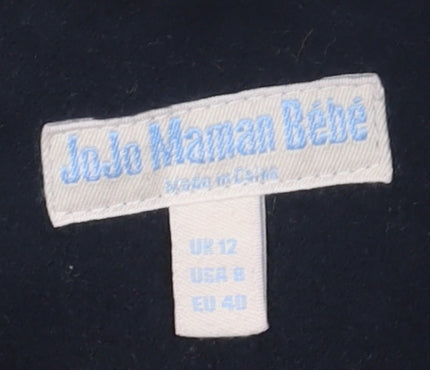 JoJo Maman Bébé Women's Navy Blue Mid-Length Coat