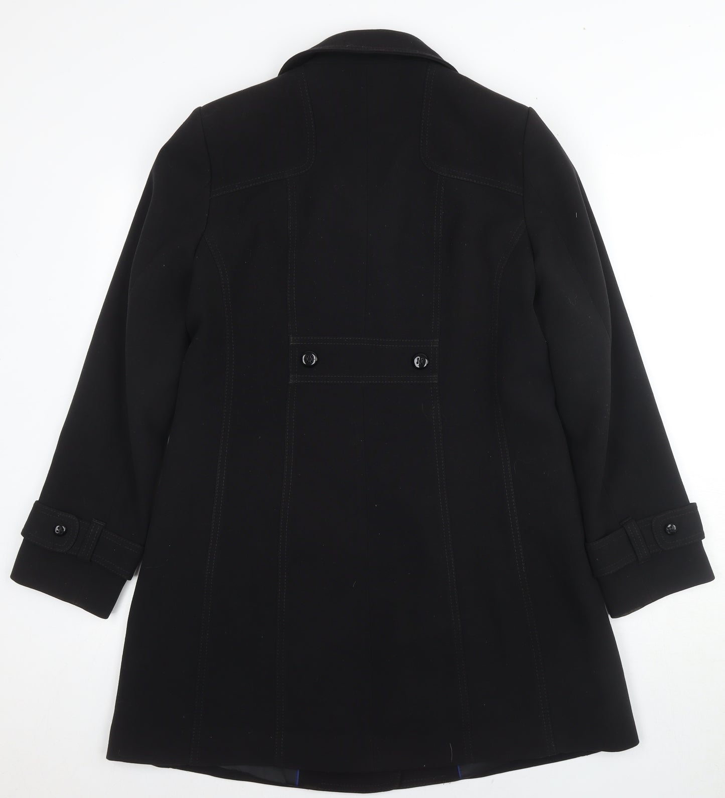 Marks and Spencer Women's Black Pea Coat - Size 12