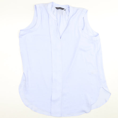 Marks and Spencer Women's Blue Sleeveless Blouse Size 12