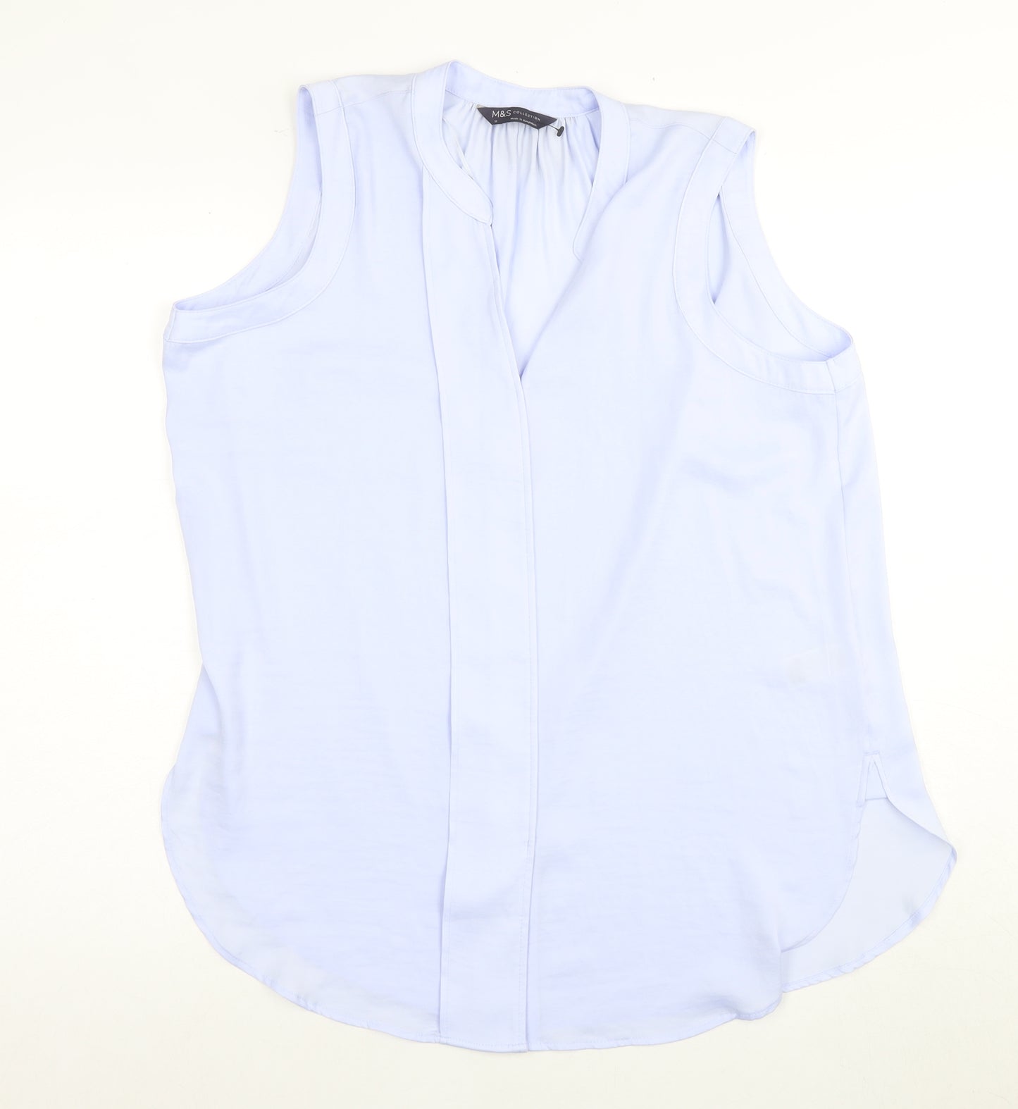 Marks and Spencer Women's Blue Sleeveless Blouse Size 12