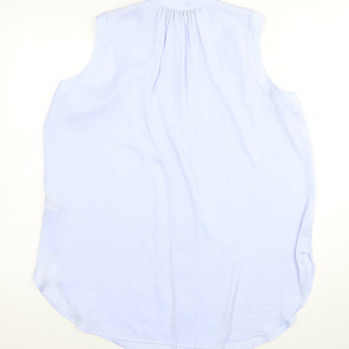 Marks and Spencer Women's Blue Sleeveless Blouse Size 12