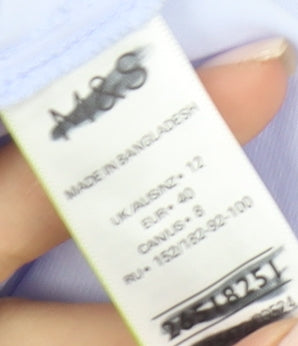 Marks and Spencer Women's Blue Sleeveless Blouse Size 12