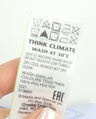 Marks and Spencer Women's Blue Sleeveless Blouse Size 12