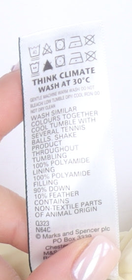 Marks and Spencer Women's Ivory Puffer Jacket Size 12